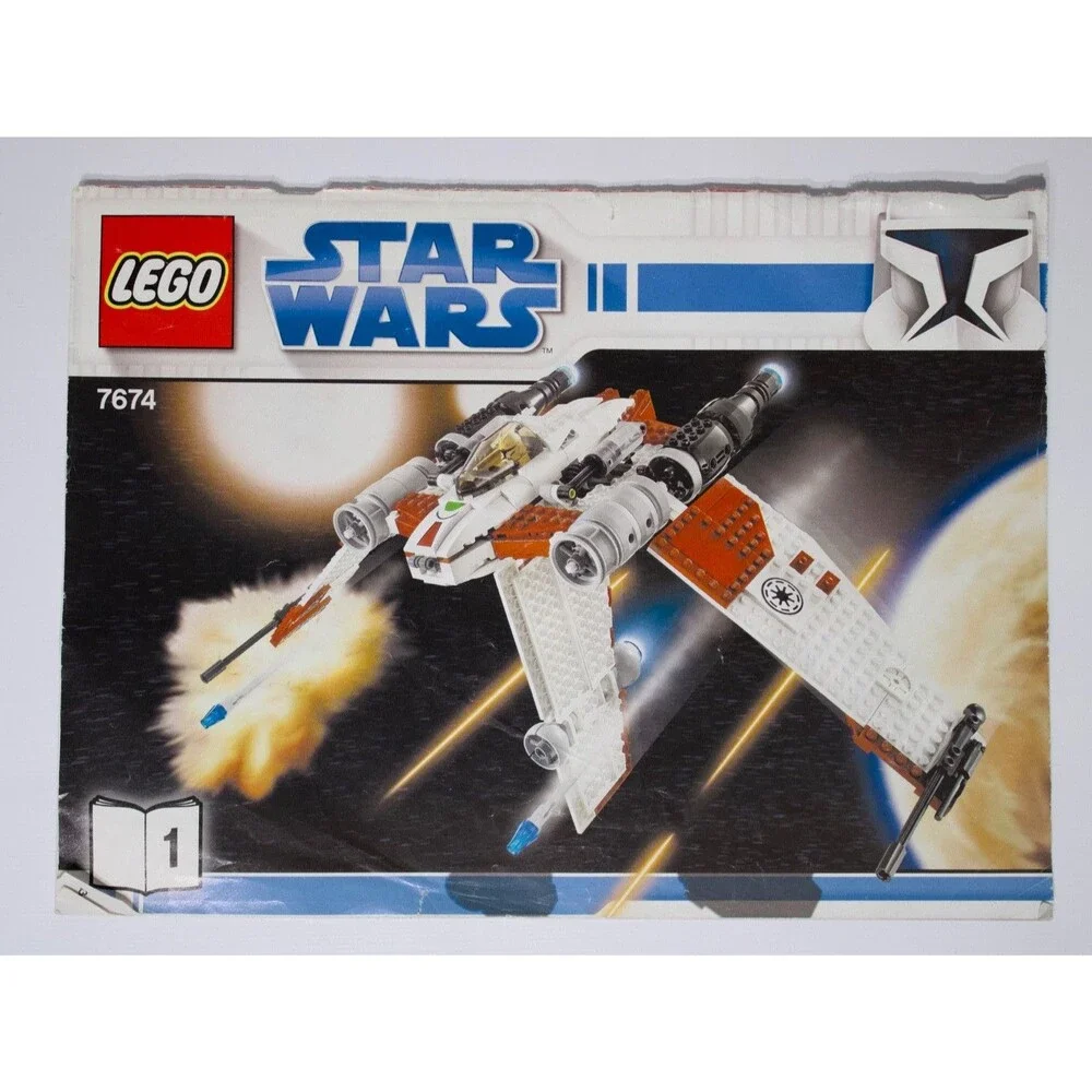 Lego Star Wars 7674 (Retired) V-19 Torrent Book 1 & 2 Instruction Manuals (A4)